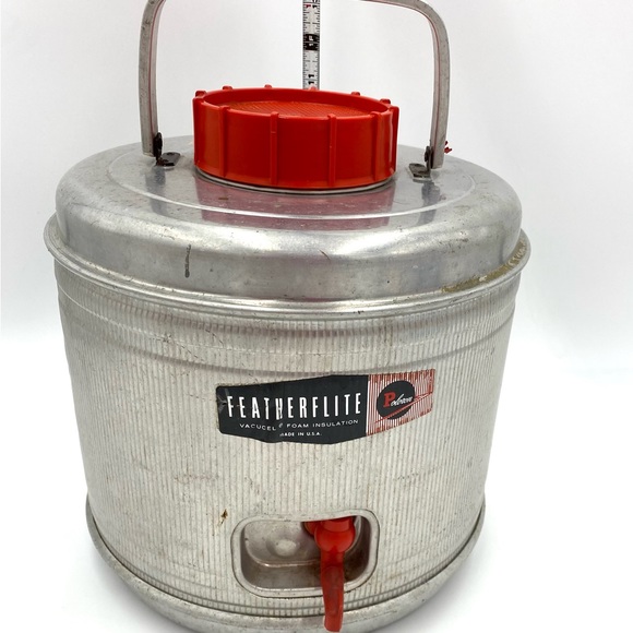 Vintage Thermos Featherflite Poloron Serving with Swing Handle Dent. - Picture 2 of 13